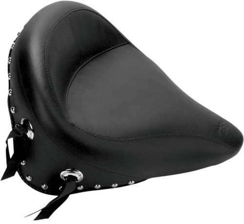 Mustang - Mustang Vintage Wide Solo Seat - Chrome Studded - 75094