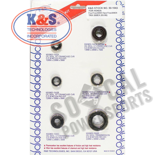 K&S Technologies - K&S Technologies Engine Oil Seal Kit - 50-1043