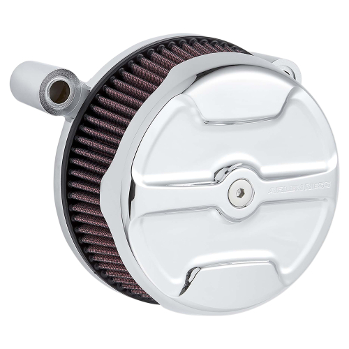 Arlen Ness - Arlen Ness Big Sucker Stage I Air Filter Kit - Chrome Knuckle - Red Filter - 18-759