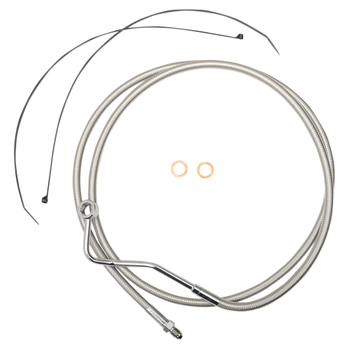 Magnum - Magnum Polished Stainless Designer Series Front Mid Brake Line - AS57015