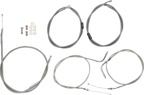 Baron Custom Accessories - Baron Custom Accessories Stainless Cable and Line Kit (+12in.) - BA-8021KT-12