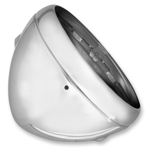 Emgo - Emgo Lucas Style 7in. Side Mount Headlight Shells - Chrome - 66-65066