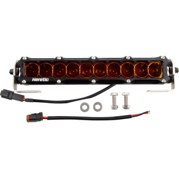 Heretic Studio - Heretic Studio 6-Series Light Bar - 10in. (12in. x 2in. x 1.5in.) - Black Spot Light with Amber Lens - 51005