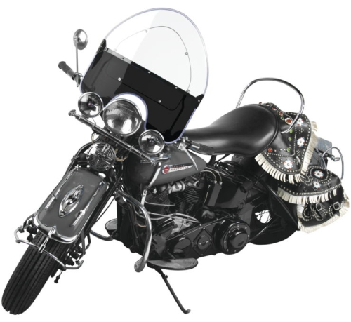 National Cycle - National Cycle Vintage-Style Beaded Windshield - Black - N2203