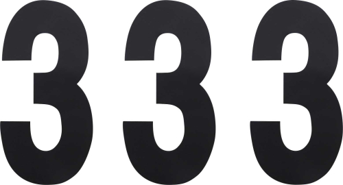 Factory Effex - Factory Effex Standard Numbers 6in. - Black - No. 3 - 02-4453