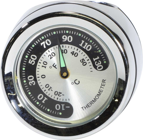Drag Specialties - Drag Specialties Bar Mount Thermometer for 1in. Bars (1 1/2in. D x 1 3/4in. L) - 2212-0724