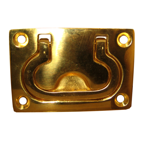 Whitecap - Whitecap Flush Pull Ring - Polished Brass - 3" x 2"