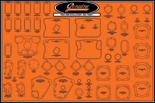 James Gasket - James Gasket Gasket Display Board with Large Stocking Kit - Transmission - 99000-TRAN-STK-2