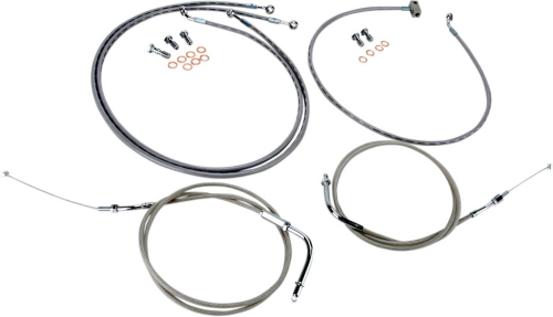 Baron Custom Accessories - Baron Custom Accessories Stainless Cable and Line Kit (+12in.) - BA-8059KT-12