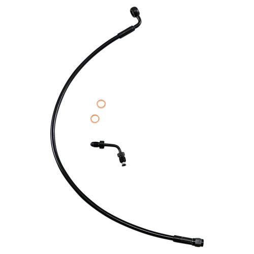 Magnum - Magnum Black Coated XR Stainless Upper Front Brakeline Kit with Black Fittings - 21in. Total Length - SBB1502-21