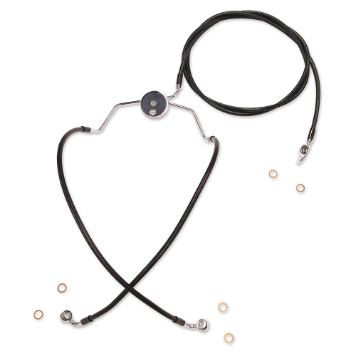 Magnum - Magnum Black Coated XR Stainless Lower Front Brakeline Kit - SBC111200