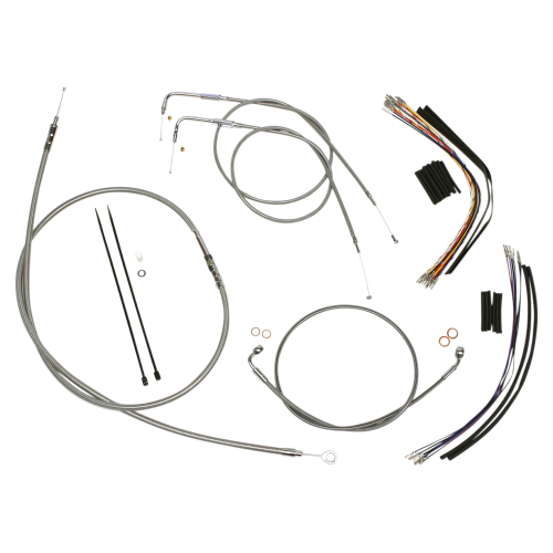 Magnum - Magnum Black Vinyl XR Handlebar Installation Kit with Black Fittings for 12-14in. Ape - 589431