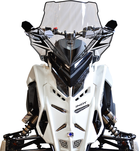 Powermadd - Powermadd Cobra Windshield - Tall 20in. -  Clear / Black Graphic - 14640
