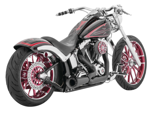 Freedom Performance - Freedom Performance 2-Into-1 Turnout Exhaust System - Black/Black - HD00527