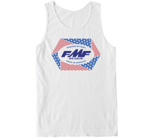 FMF Racing - FMF Racing Geometry Tank Top - SU21123900-WHT-L - White - Large