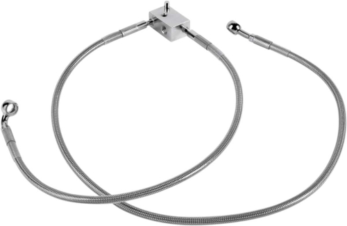 Drag Specialties - Drag Specialties Standard Length Rear Stainless Steel Brake Line Kit - Clear - 640221