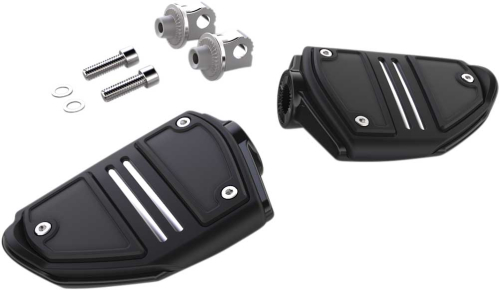 Ciro - Ciro Twin Rail Footrests with Male Mounts - Black - 61425