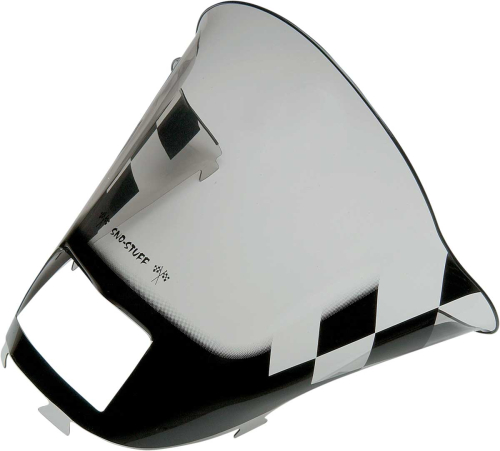 SNO Stuff - SNO Stuff Flared Windshield - High - 17.5in. - Smoke with Black Checkers - 479-471-60