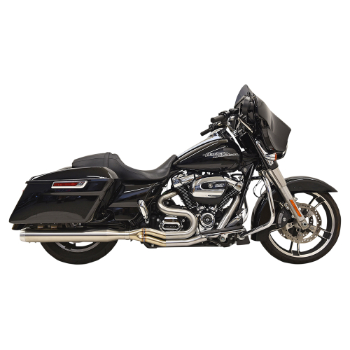 Bassani Manufacturing - Bassani Manufacturing Short Road Rage III Stainless 2-Into-1 Exhaust System - 4in. Straight - 1F28SS