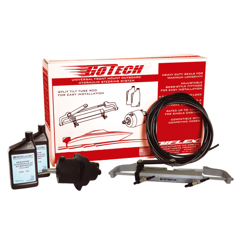 Uflex USA - UFlex GoTech&#153; 1.0 Universal Front Mount Outboard Hydraulic Steering System