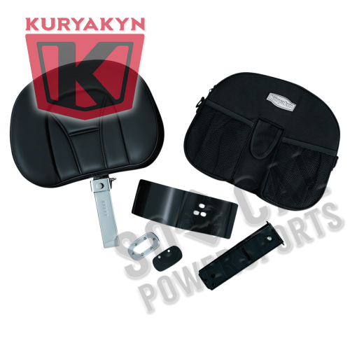 Kuryakyn - Kuryakyn Plug-N-Go Driver Backrest with Storage Pouch - 8931