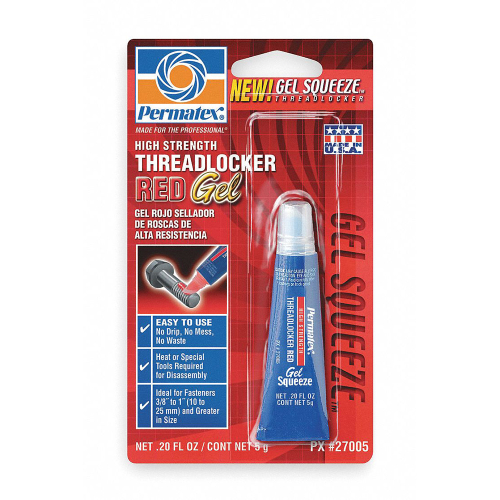 Permatex - Permatex High Strength Threadlocker RED Gel Squeeze