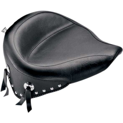 Mustang - Mustang Vintage Wide Solo Seat - Chrome Studded - 75506