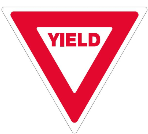 Voss - Voss 12x12in. Reflective Trail Sign - Yield (Red/White) - 499 Y WR