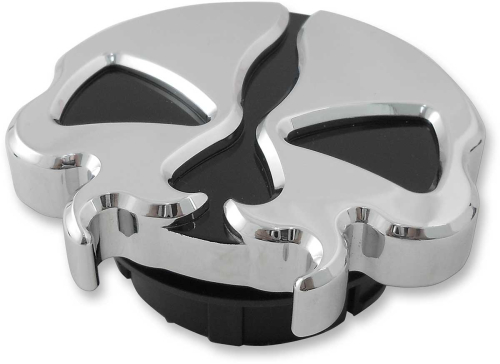Drag Specialties - Drag Specialties Split Skull Dummy Gas Cap - Chrome - 0703-0789