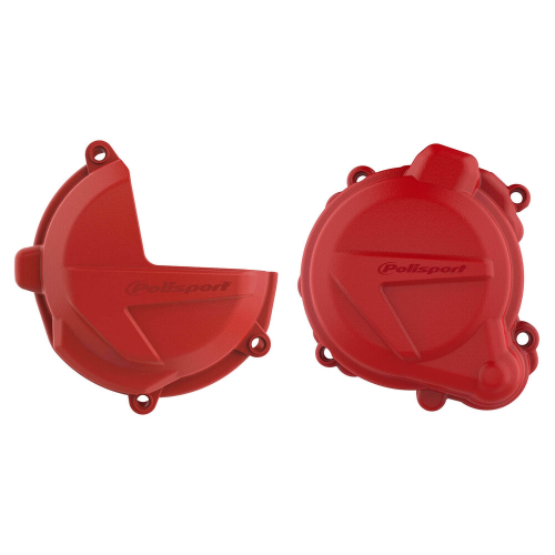 Polisport - Polisport Clutch/Ignition Cover Kit - Red - 91001