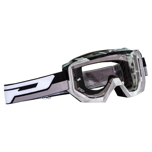 Pro Grip - Pro Grip 3200 MX Enduro Goggles - PZ3200GR - White / Clear Light Sensitive Lens - OSFA