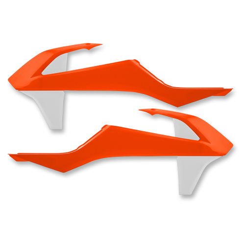 Acerbis - Acerbis Radiator Shroud - Orange/White - 2421085321