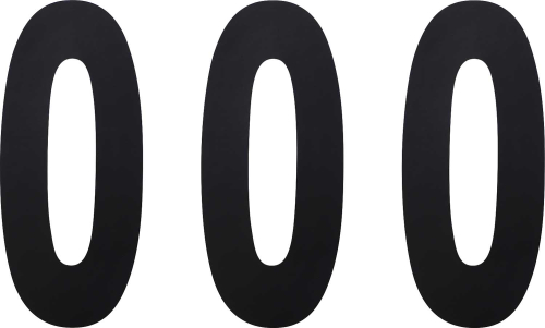 Factory Effex - Factory Effex Standard Numbers 8in. - Black - No. 0 - 02-4470