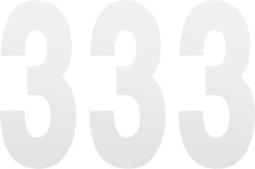 Factory Effex - Factory Effex Standard Numbers 8in. - White - No. 3 - 02-4483
