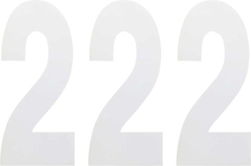 Factory Effex - Factory Effex Standard Numbers 8in. - White - No. 2 - 02-4482