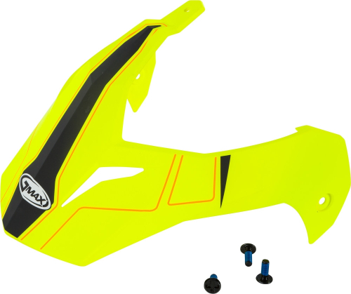 G-Max - G-Max Visor with Screws for GM-11/S Expedition Helmets - Matte Hi-Vis Yellow/Orange - G011092