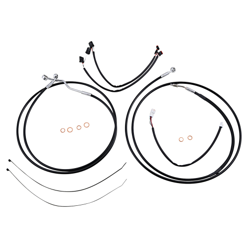 Magnum - Magnum Black XR Handlebar Installation Kit with Chrome Fittings for 12-14in. Ape - 489881