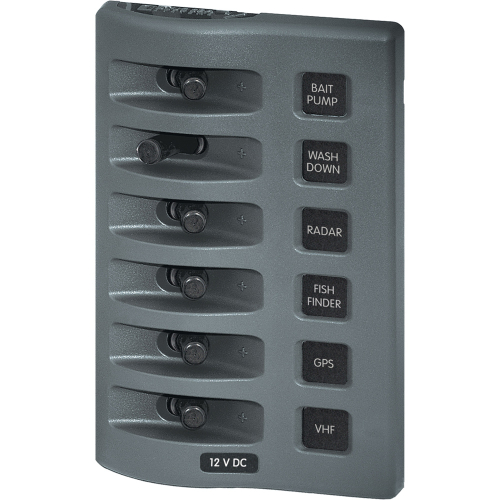 Blue Sea Systems - Blue Sea 4307 WeatherDeck&reg; 12V DC Waterproof Switch Panel - 6 Position