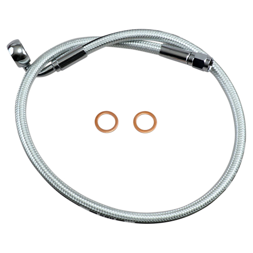Magnum - Magnum Sterling Chromite II Designer Series ABS Front Upper Brake Line - 12mm. 90deg. Banjo - 24in. - AS378024
