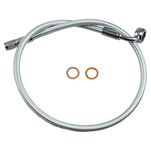 Magnum - Magnum Sterling Chromite II Designer Series ABS Front Upper Brake Line - 12mm. 90deg. Banjo - 26in. - AS378026
