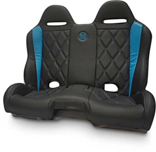 BS Sand - BS Sand Performance Front/Rear Bench Seat - Diamond - Black/Titanium Blue - PEBETBBDC