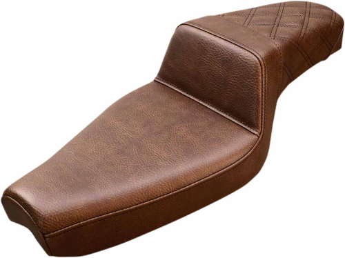 Saddlemen - Saddlemen Step-Up Rear Lattice Stitch Seat - Brown - 879-03-173BR