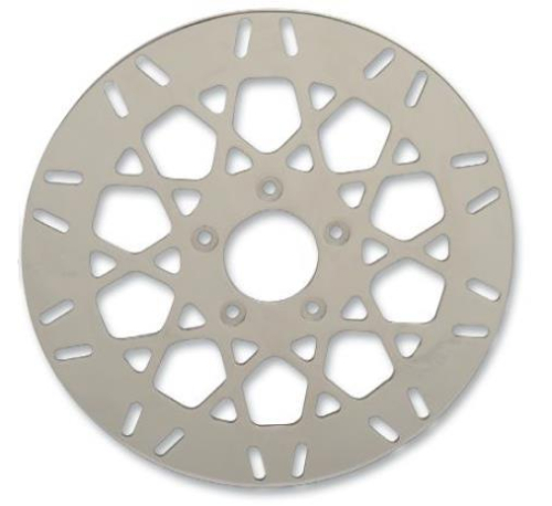 Drag Specialties - Drag Specialties Polished Stainless Steel Mesh Brake Rotor - MS-FR-09-NW