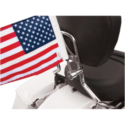Pro Pad - Pro Pad Side Mount Sissy Bar Flag Mount - Round - 5/8in. Bars - with 10in. x 15in. Parade Flag - RFM-RDSB515