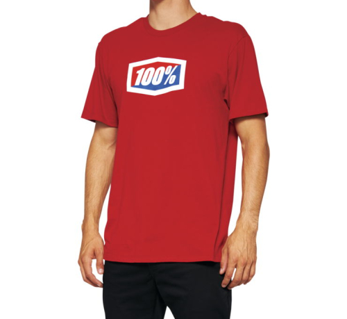 100% - 100% Official T-Shirt - 20000-00010 - Red - Small