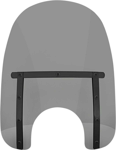Memphis Shades - Memphis Shades Memphis Slim Windshield (7in. Cutout) - 17in. - Night Shades Black Smoke - MEB42112