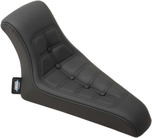 Drag Specialties - Drag Specialties Scorpion Low Rider Solo Seat - Black Vinyl - Scorpion Stitch - DS-907540