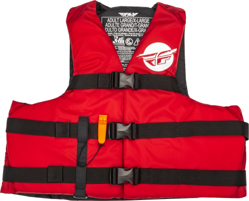 Fly Racing - Fly Racing Nylon Flotation Vest - 221-304132X - Red/White - 2XL