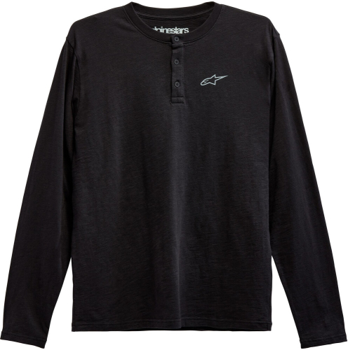 Alpinestars - Alpinestars Gravel Henley Long Sleeve Shirt - 1213-71200-10-L - Black - Large