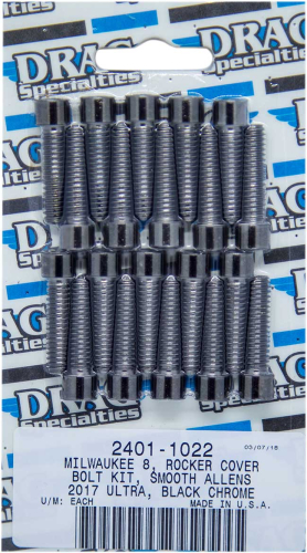 Drag Specialties - Drag Specialties Rocker Cover Bolt Kit - Smooth - 2401-1022